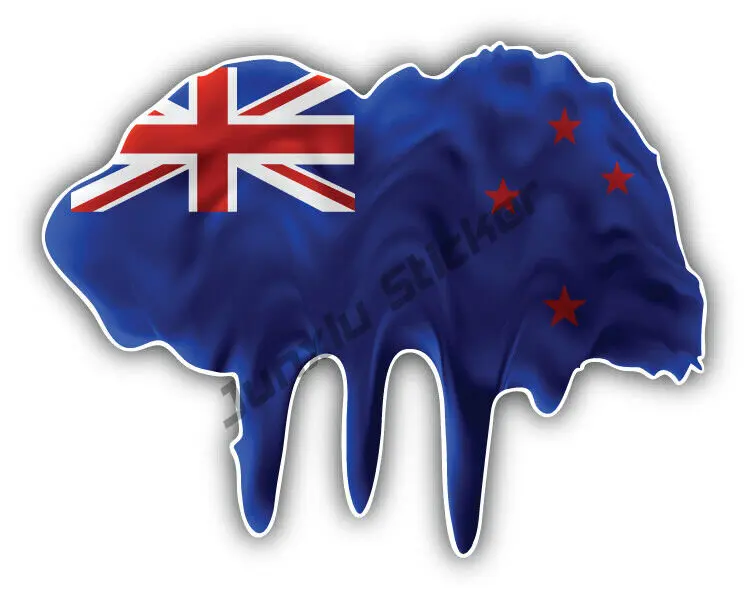 Adesivo Con Contorno Carta Della Nuova Zelanda, Carta Da Colorare, Adesivo Per Album Di Ritagli Di