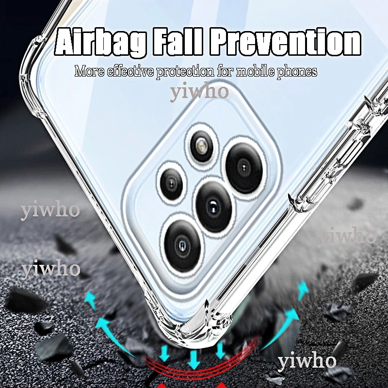 Shockproof Clear Silicone Phone Case - Thick Soft Cover