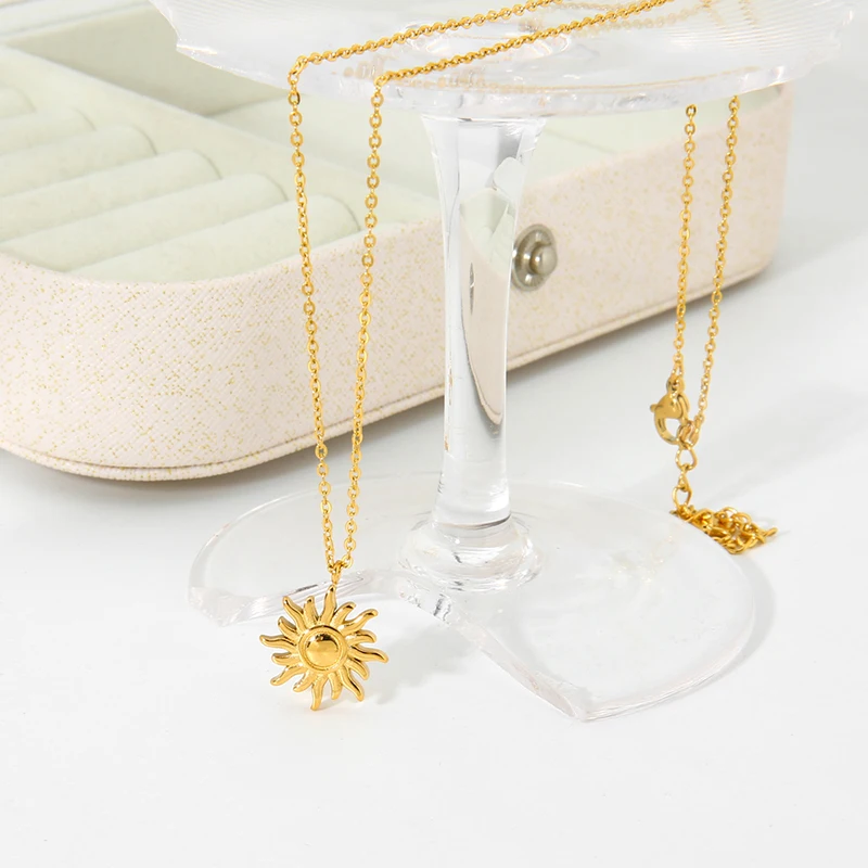 Kritz Collana Donna Sole placcato Oro 18K - Ciondolo Raggio di