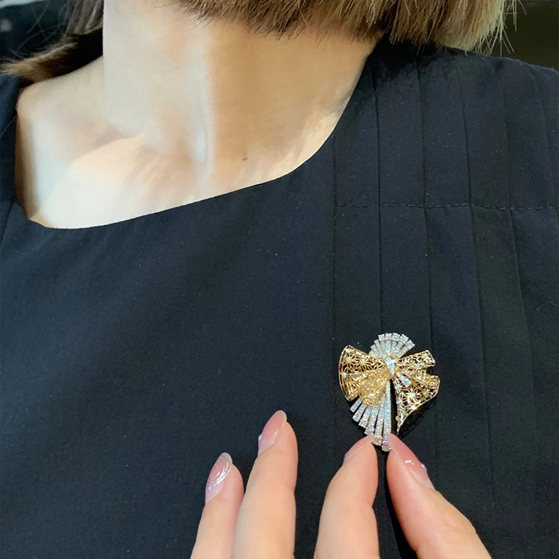 Sfafabb9adc1247139e138cefd793e4dfc Aazuo Fine Jewelry 18K Pure White Gold Natural Real Diamonds Original Luxury Brooch&Necklace Gifted For Women Birthday