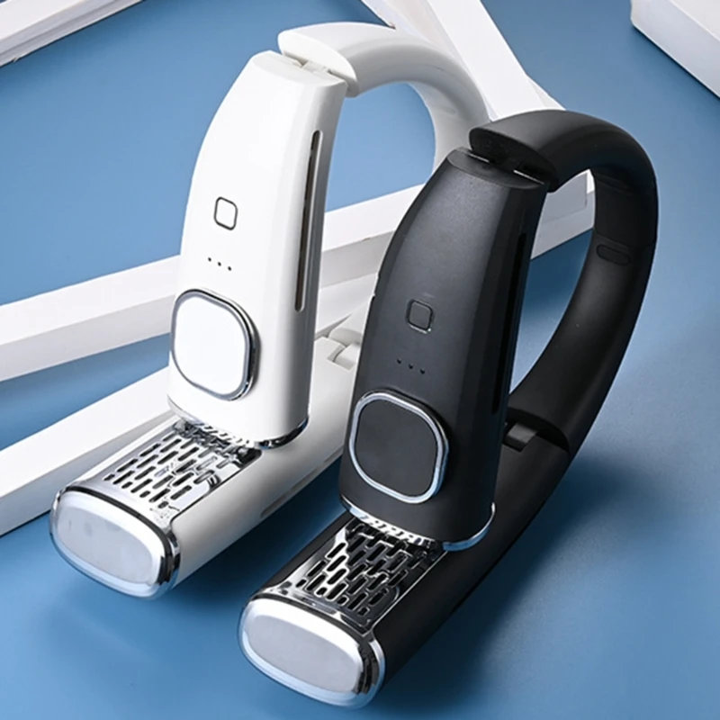 

Безлистовой подвесной вентилятор на шее Турбины Бесщеточный бесшумный двигатель и аккумулятор емкостью 3600 мАч