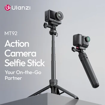 Ulanzi MT92 Action Camera Selfie Stick Tripod for Vlogging Livestreaming Outdoor Travel Photography Shots Five-Section Extension