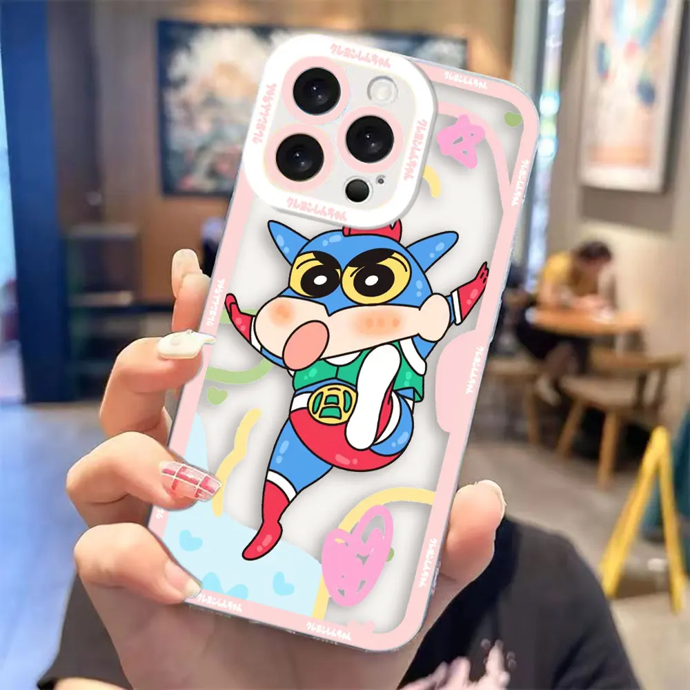 Transparent Cartoon Crayon-Shin Chan Phone Cover