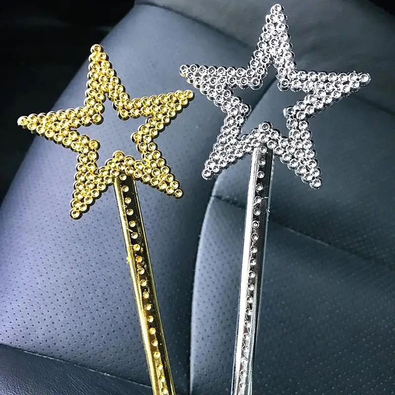 Magic Wand 1pc Fairy Wand 13 Inches Golden Silver Angel Star Wand for Girls Stage