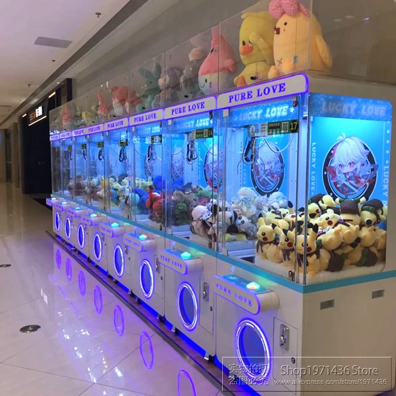 Indoor Game Room Catch Stuffed Animals Plush Toy Claw Cranes Machine Adults Kids Play Amusement Arcade Vending Gift Game Machine