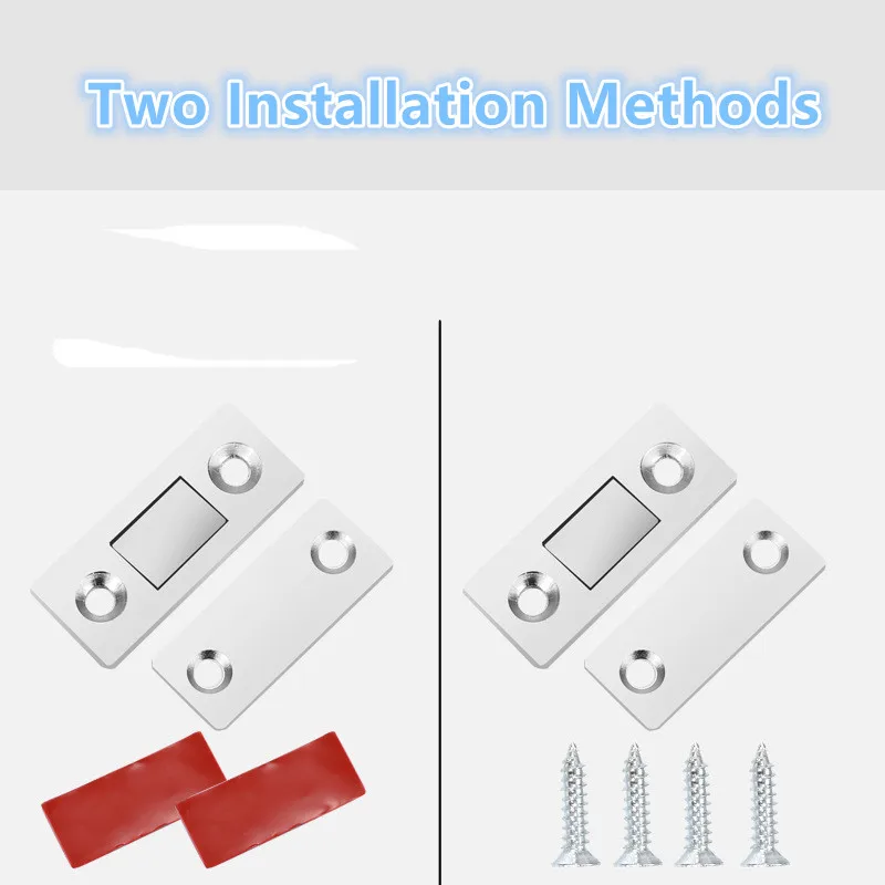 2Pcs/set Catches Door Stops Hidden Door Closer with Screw for Closet