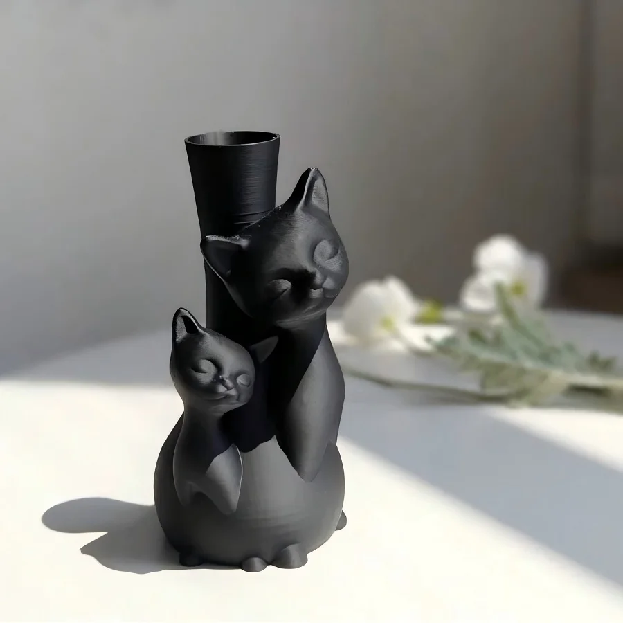 مزهرية قطط مائية على شكل زهرة جافة فنية إبداعية، مناسبة لغرفة المعيشة الداخلية والدراسة والمكتب والحديقة الخارجية وعيد الأم