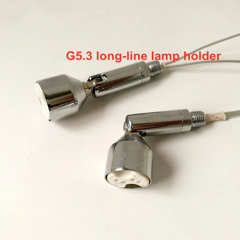 2pcs/lot G5.3 Long-Line 2M Lamp Holder G4 MR11 MR16 Ceramic Lamp Holder Glass Showcase Cabinet Wardrobe Spotlight DIY Adapter