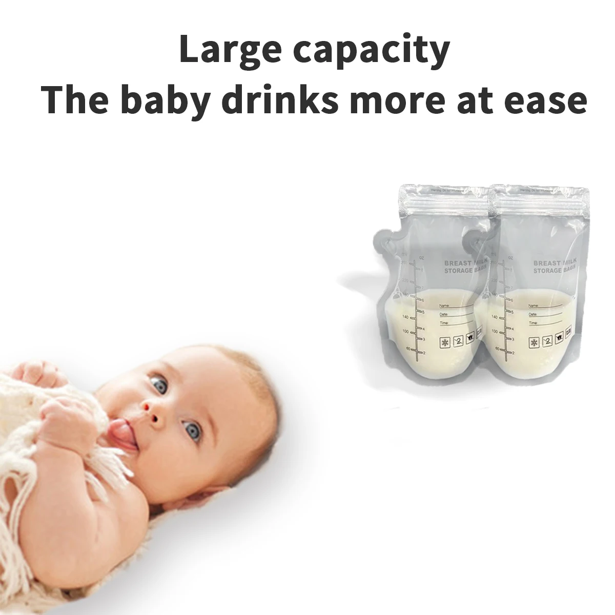 30 English spout milk storage bag Baby bottle bag double bone seal not Contains bisphenol A