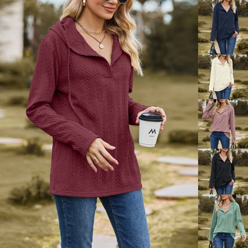 

Womens Hoodie Autumn Hooded Sweatshirt Drawstring Pullover Tops Causal Hoodie