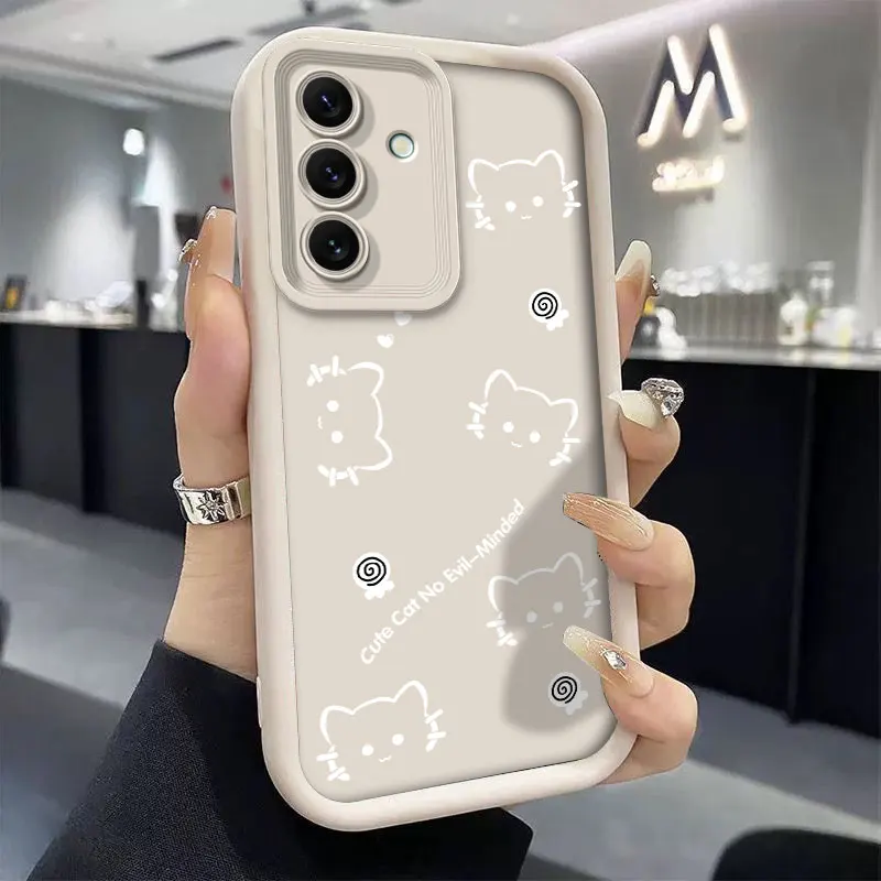 Luxurious Matte Silicone Shockproof Cat Phone Case - Cute & Protective Cover