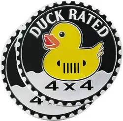 Premium Quality Duck Emblem Set - Durable Metal Automotive Badges (Duck Rated - B)