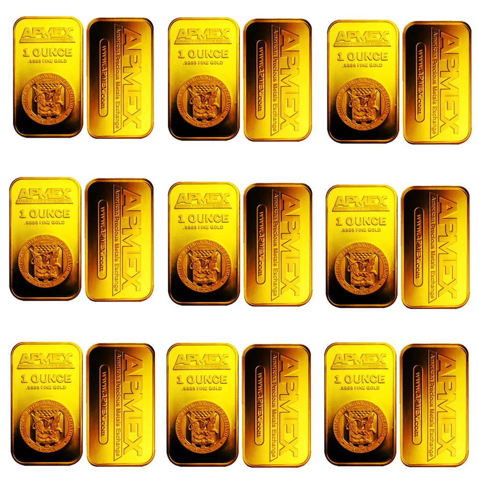 1 oz American APMEX Fake Gold Bar 24K Gold Plated Bullion Home Decorations  Props Acrylic Clear Sealed Packaging - AliExpress