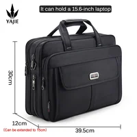 Business men's briefcase canvas waterproof large capacity 15.6 inch laptop bag work bag business bag official  office bag 2