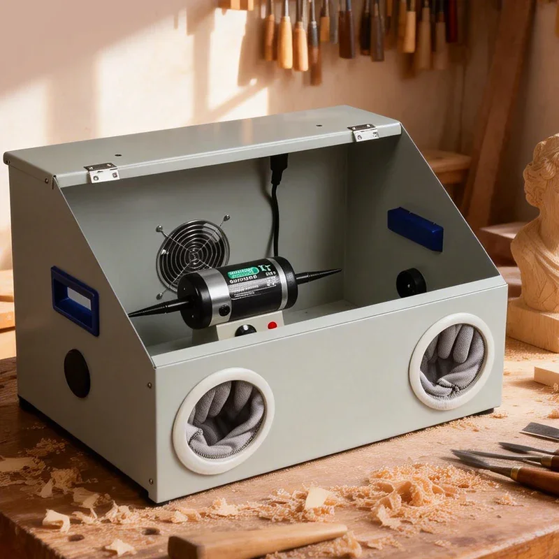 Dust Free Metal Dustproof Box Sanding Cabinet Woodworking Bench Top ...