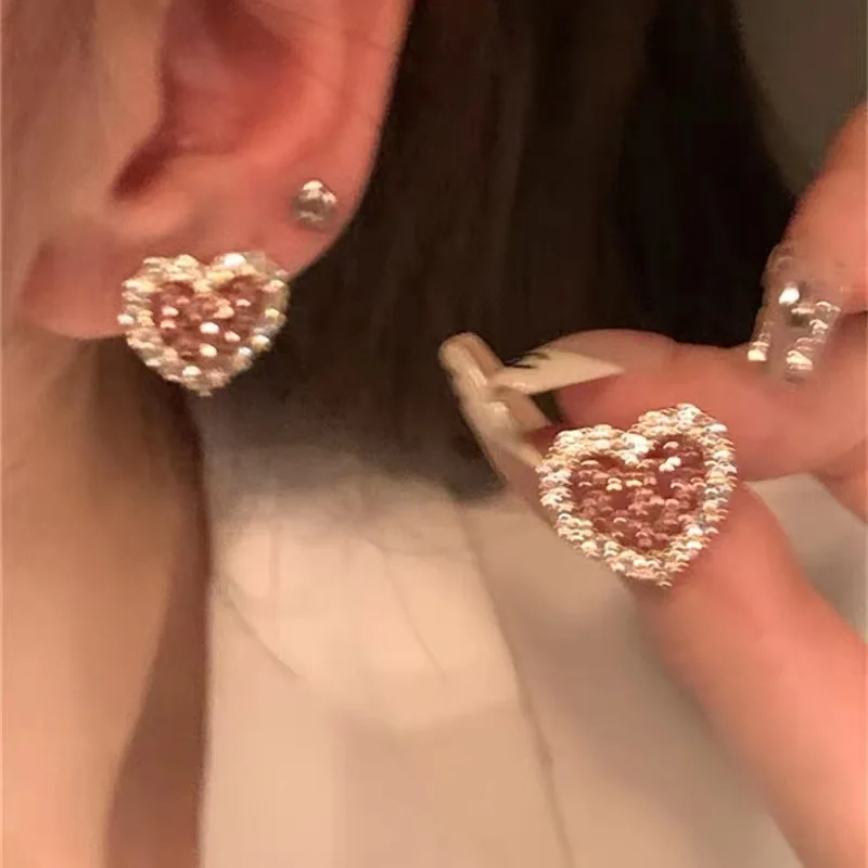 LOVE EARRINGS PINK GOLD 7.2MM