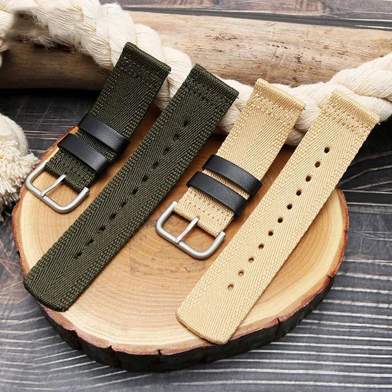 Waterproof 24mm Nylon Watch Band Strap in Longer Length
