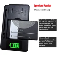 Mobile Battery Charger Universal LCD Indicator Screen USB-Port For Cell Phone Chargers 32-55mm Battery Charging US UK EU Plug 4
