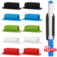 Portable Soft Silicone Pen Holder Clips Laptop Desk Notebooks Self-Adhesive Writing Buckles Anti Lost Pencil Storage Clamps 1