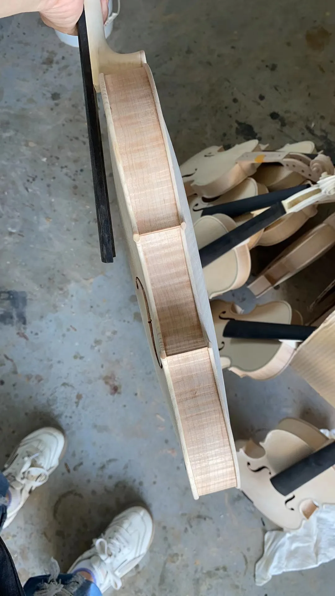 over 30 years All European Wood Violin 4/4 Guarneri 1743 professional Handmade white embryo unfinished violin Ebony Fingerboard