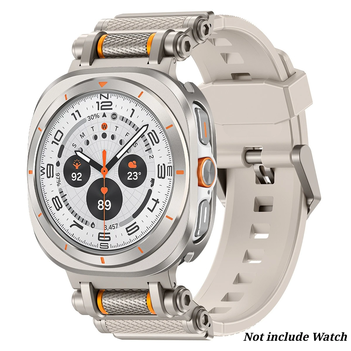 Premium Metal Case with Soft Silicone Strap for Galaxy Watch Ultra - Stylish Smartwatch Accessories