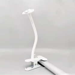 Adjustable Portable Clip Mount Webcam Stand - Flexible Twist Mounting Kit (White)