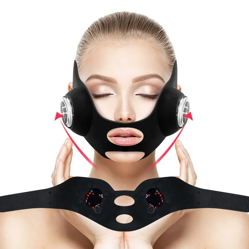 EMS Micro Vibration Current Slimming Facial Lifting and Gripping Chin Electric Mask Anti Wrinkle Facial Massager