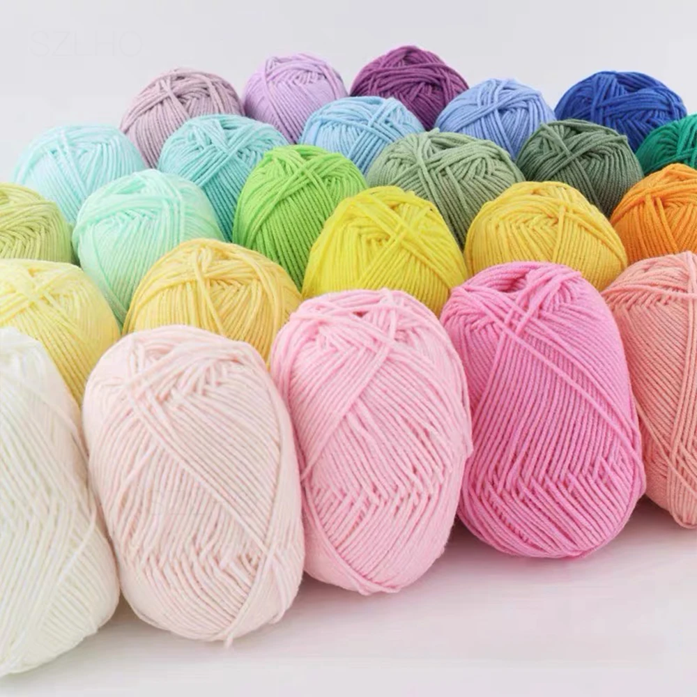 50g/set Soft Warm Milk Cotton Yarn for Crochet Threads Knitting Wool DIY for Craft Sweater Hat Baby Wool Hand Knitting wholesale 5