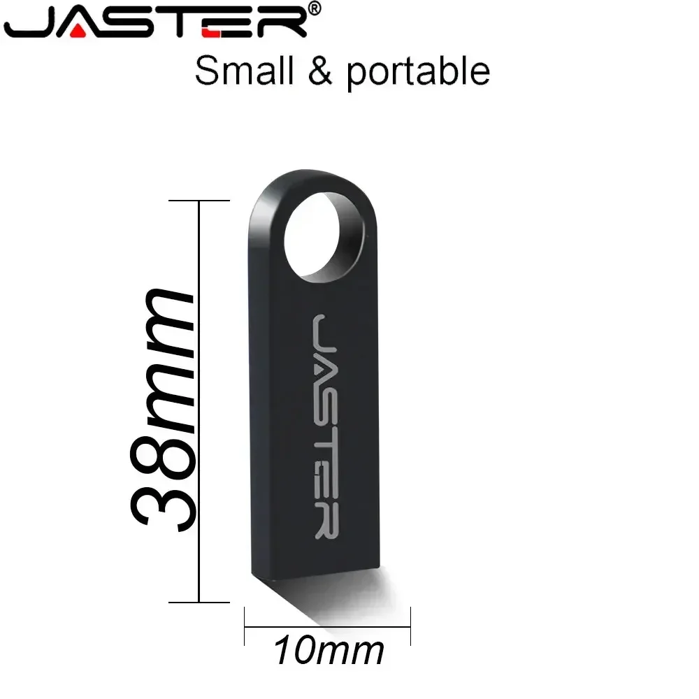 thumbnail image 5 of Memoria USB 2.0 JASTER de metal de 64 GB, color negro, memoria USB de alta velocidad de 32 GB, memoria USB de 16 GB, llavero gratis, disco U de 8 GB y 4 GB para computadora portátil, 5 of 5