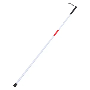 Guide Cane Foldable Blind Cane Four-Section Blind Cane Portable Aluminium Alloy Walk Stick Practical Folding Blind Cane (White)