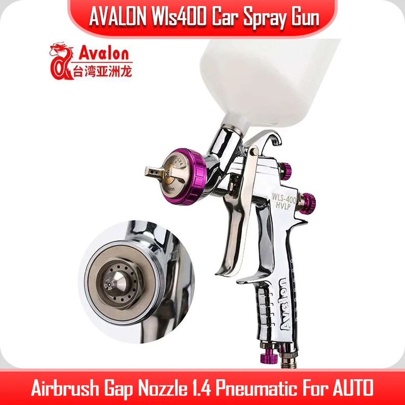 AVALON Wls400 Spray Gun auto Spray Paint Oil Water-Based Varnish Airbrush Gap Nozzle 1.4 Pneumatic Car