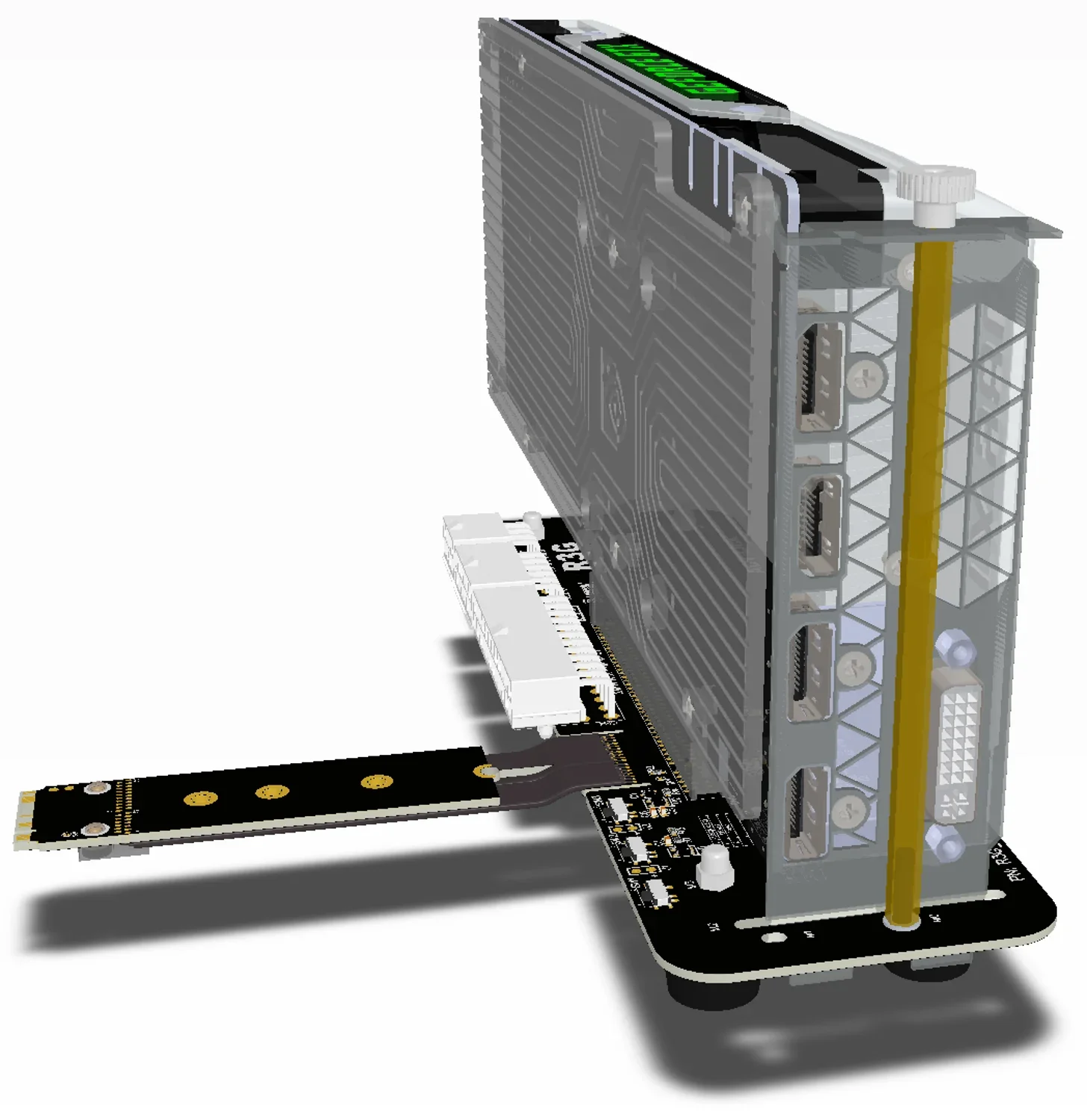 Nvme Adaptador Usb para Pcie K43sg 4.0 Pci-e Pci-e m Key Cabo de Extensão Egpu para Nuc Itx Stx Motherboard Laptop pc 4.0x16 - Imagem 6