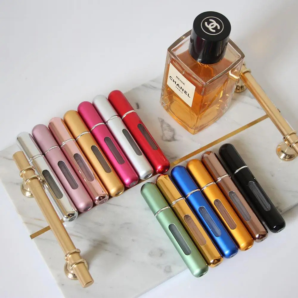 5ml 8ml Portable Mini Refillable Perfume Bottle With Spray Scent Pump Empty Cosmetic Containers Atomizer Bottle For Travel Tool