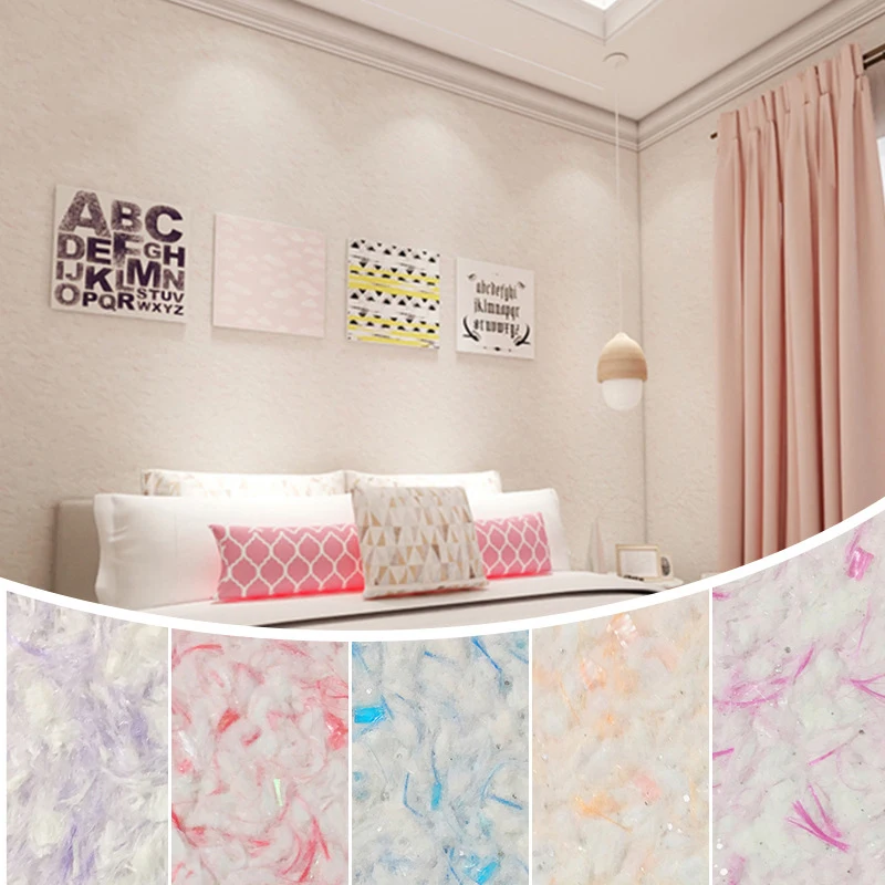 Wall Clothing Living Room Wall Decoration Plant Fiber Coating Waterproof Mud Instead Of Wallpaper Stickers
