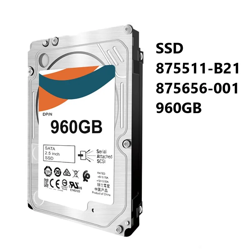 

NEW SSD 875511-B21 875656-001 960GB 2.5in SFF DS SATA-6G SC Read Intensive Solid State Drive for H+P-E ProLiant G9 Gen10 Servers