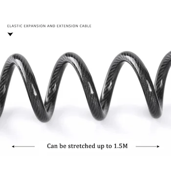 Bicycle Lock Steel Cable Chain Security Password 4 Digit Lock Anti-Theft Combination Number Code Safety Bike Cycling Accessories 5