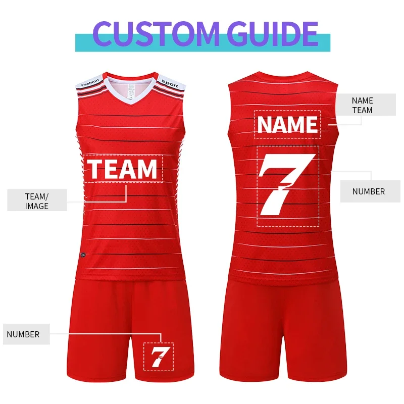 Summer Student Volleyball Uniforms for Training New Volleyball Uniforms for Men and Women Sleeveless Sets Set JLS-B5