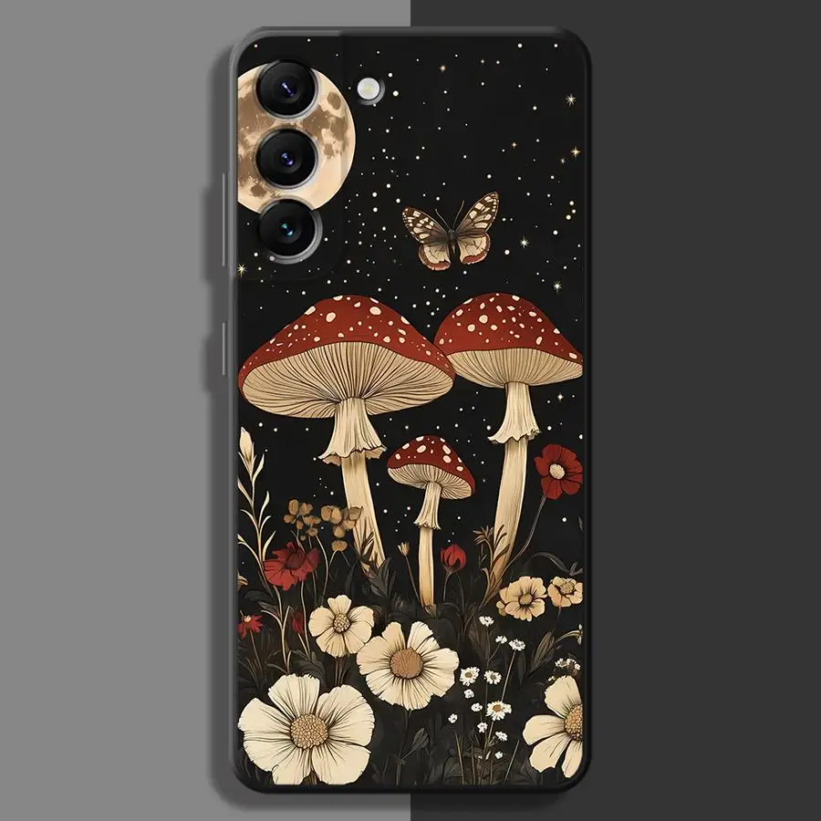 Vintage Mushroom Phone Case - Retro-Style Cover with Fungi Design