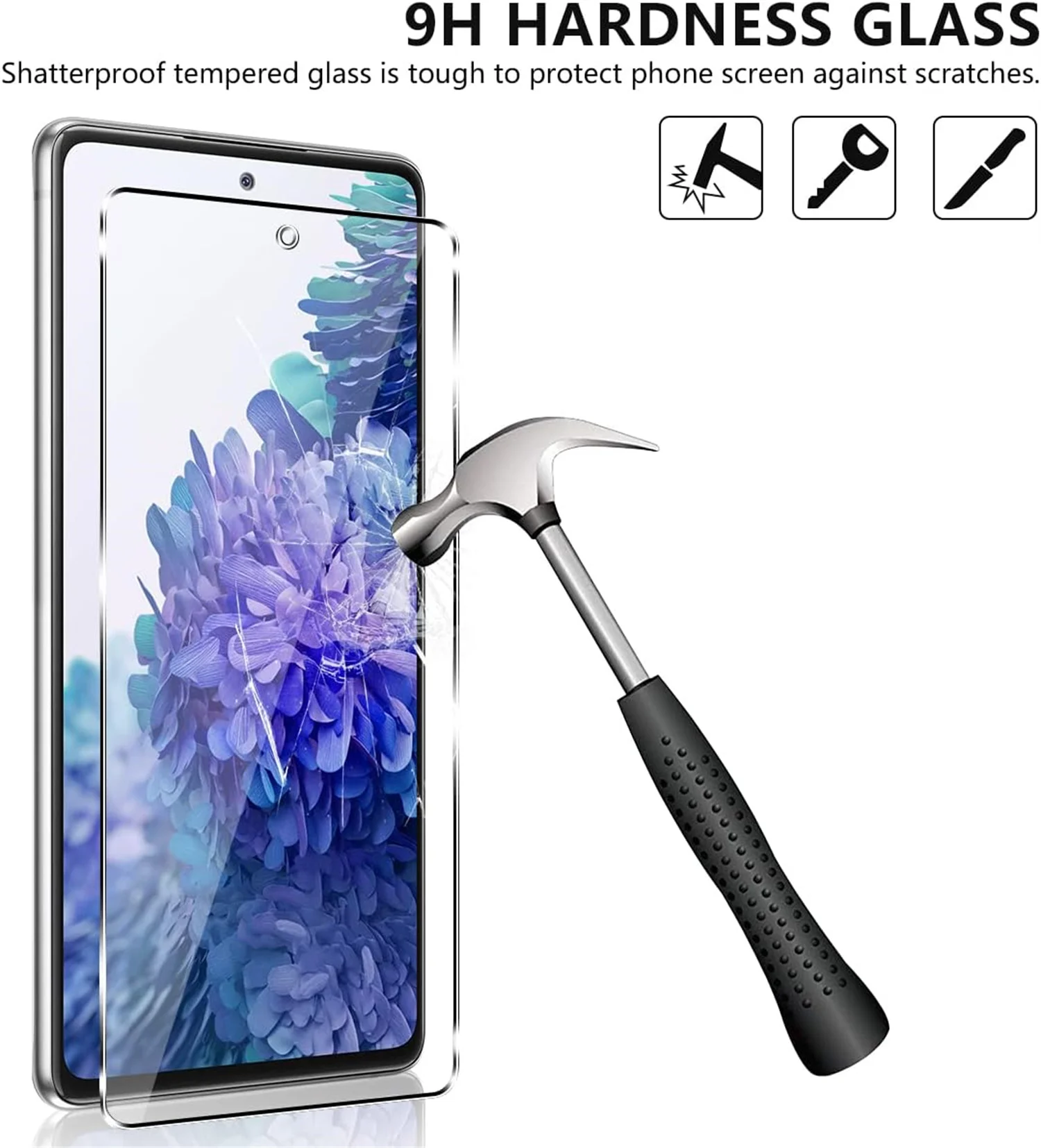 Shatterproof Tempered Glass Screen Protector - 2/4 Pack