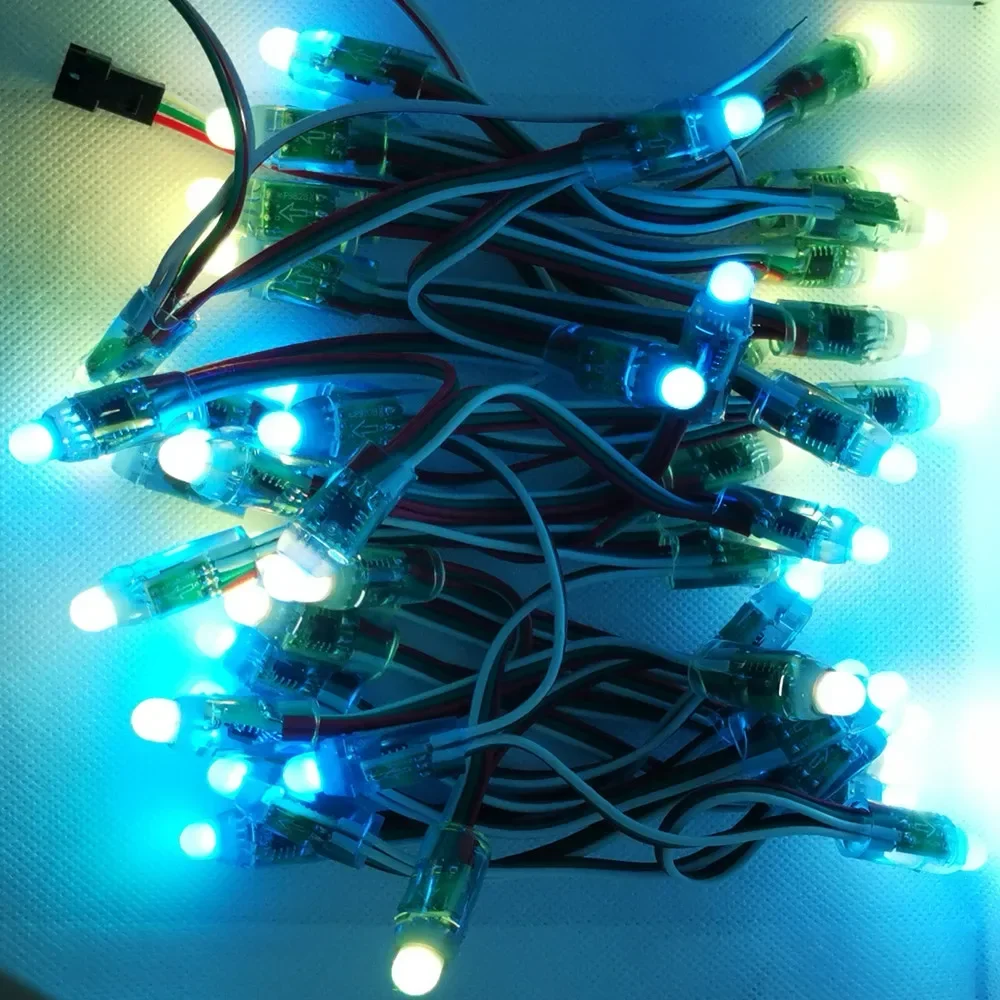 50 개/몫 5V 12mm WS2811 IC RGB 디지털 풀 컬러 Led 픽셀 모듈 문자열 조명 IP67 휴일 크리스마스 축제 조명