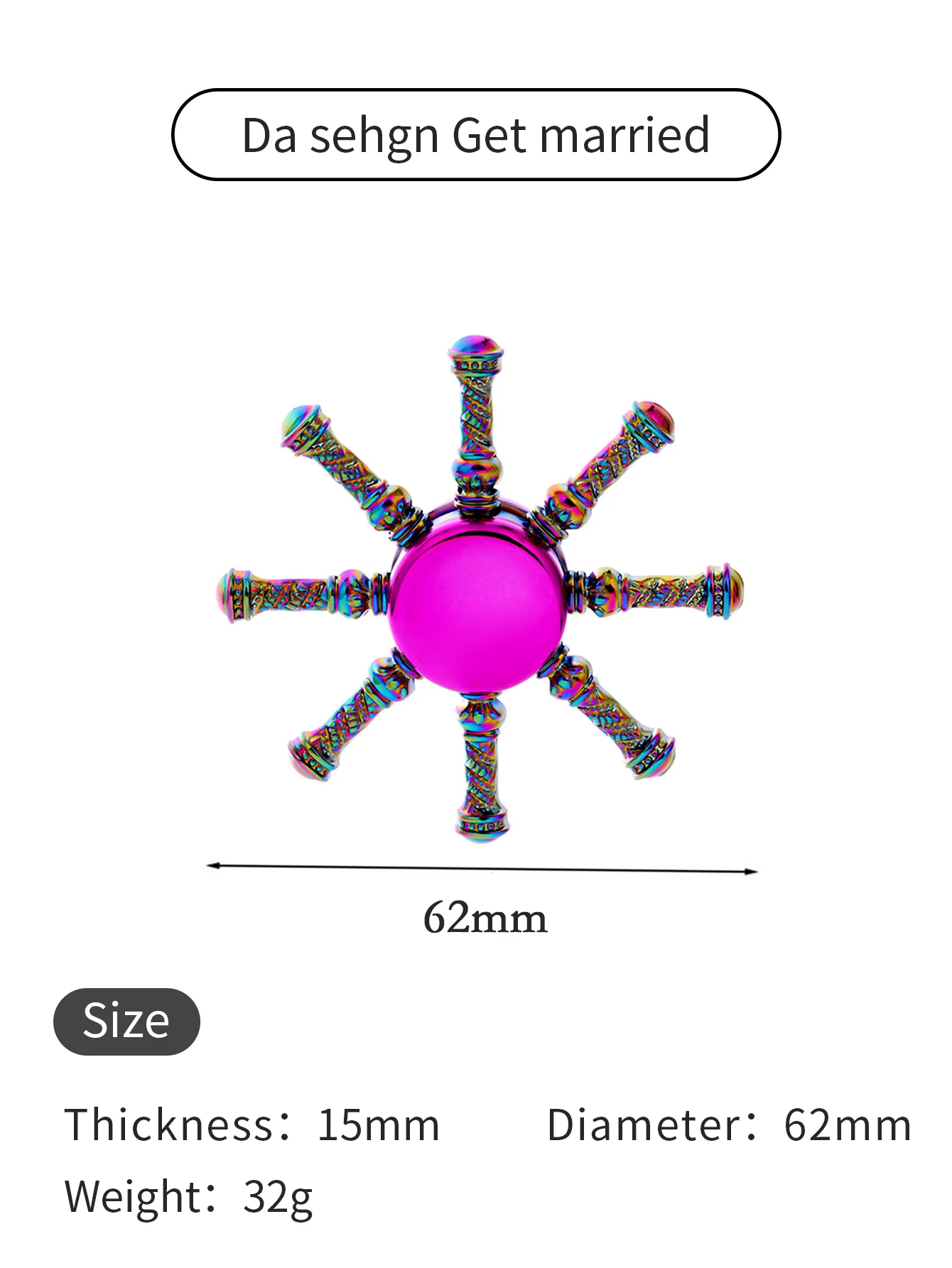 사무실 스트레스 해소 및 엔터테인먼트를 위한 다채로운 Fidget Spinner 장난감 성인을 위한 활기찬 휴대용 탑 장난감