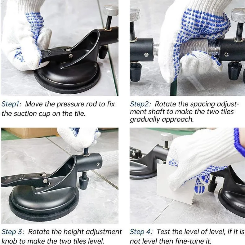 Adjustable Double Head Splicing Suction Cups Tile Glass Stone Lifter For Pulling And Aligning Flat Surfaces Building Tools vacuum suction cup,vacuum sucker