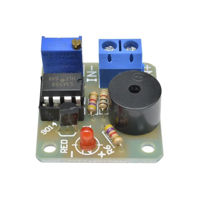 12V LM358 Accumulator Sound Light Alarm Board Buzzer Prevent Over Discharge Controller Module Overvoltage Protection - Image 4