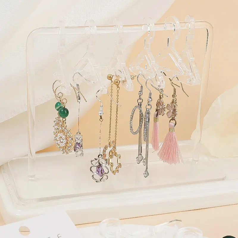 GemeShou Maple Wood Necklace Hanger Shelf - Medium Size With 12 Brass Bars, Jewelry Display Organizer