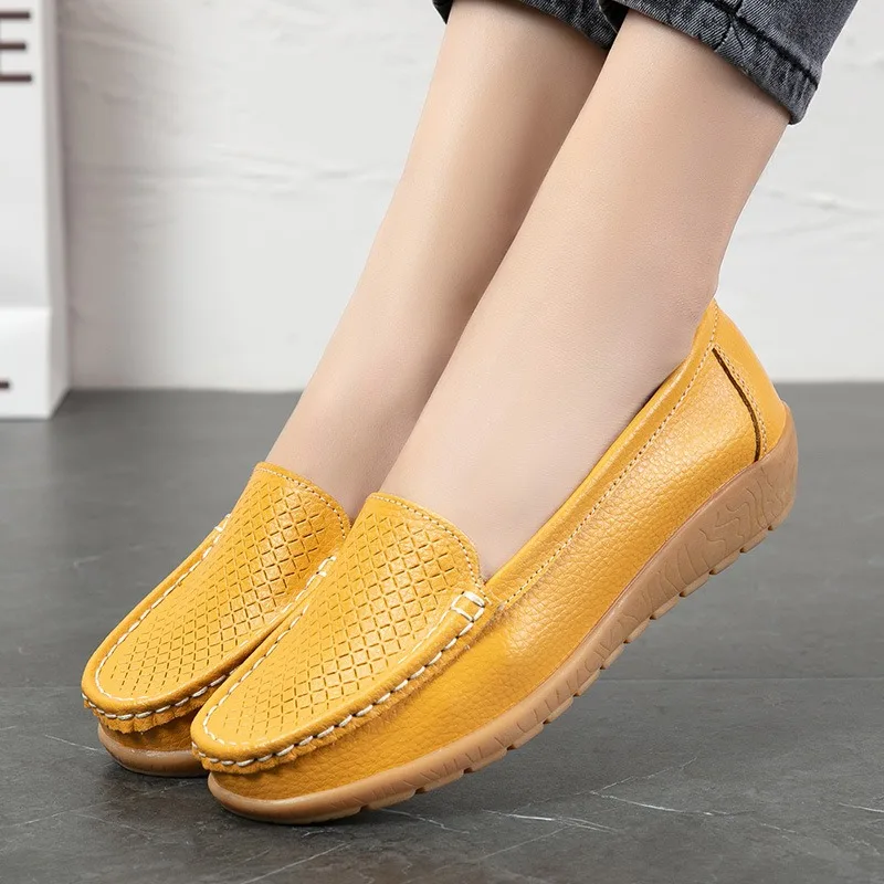 Women's Shoes Slip On Loafers For Square Flats Shoes Bottom Non Slip Casual Sandal Flat Shoes For Women Maternity Shoes
