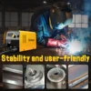 MIG Welder 135E 3-in-1 Flux Core Welder MIG/Lift TIG/Stick Welding Machine 110v with Synergic Control IGBT Inverter 4