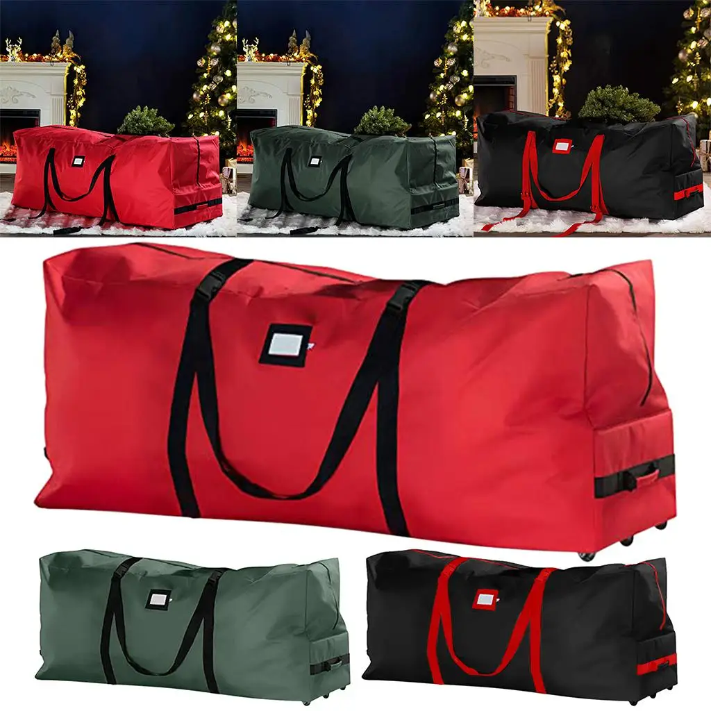 Borsa Porta Albero Di Natale Impermeabile In Oxford 210D – 173x76x51 Cm, Adatta Per Alberi Fino A 2,7 Mt, Nero