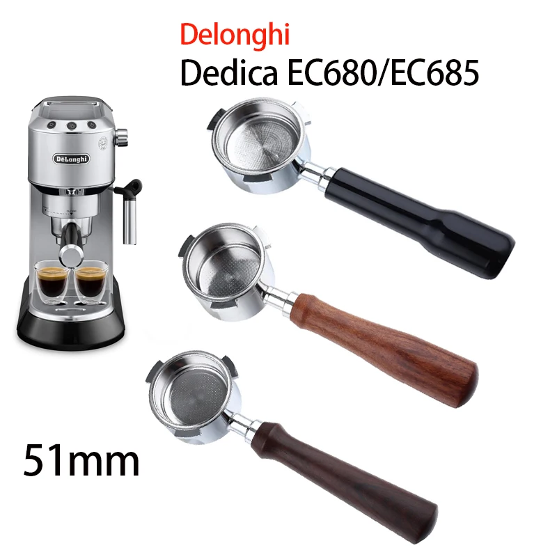 51mm Kaffee Dosierring für De'Longhi Dedica – Magnetischer Dosiertrichter für EC680/EC685 Siebträger, Aluminium Zubehör für Barista & Zuhause