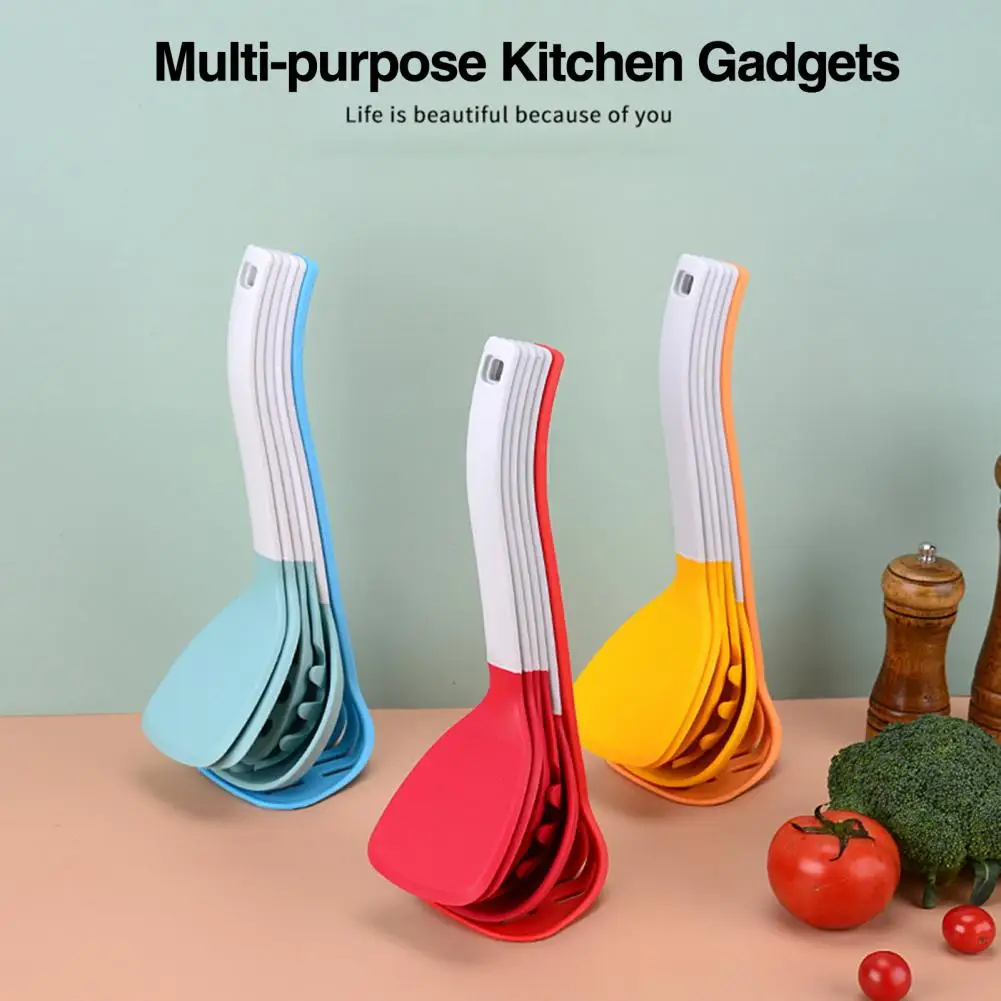 Silicone Kitchenware Set 6-piece Silicone Kitchen Utensil Set Storable Non-stick Heat-resistant Spatulas for High-temperature