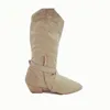 Practice OEM Latin Dance Boots Rhinestone Brown Soft Latin Salsa Ballroom Party Dancing Shoes Black Sport Party Dance Boot Shoes 1